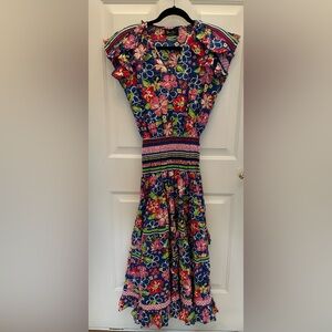 Vintage Diane Freis Multicolor Floral Boho Dress